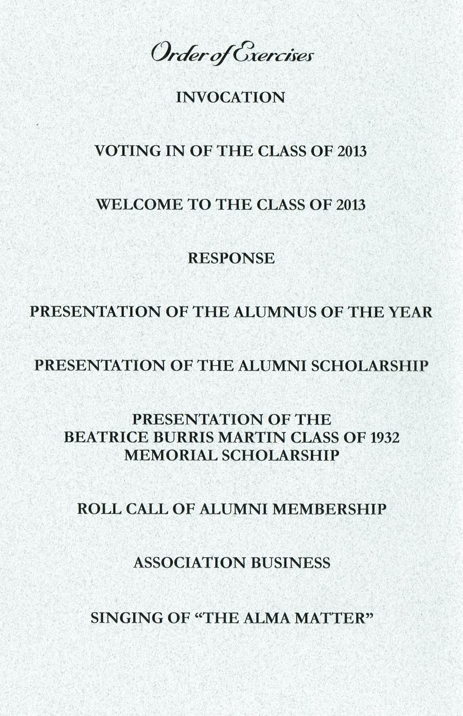 Page 2 - 2013 Alumni Program