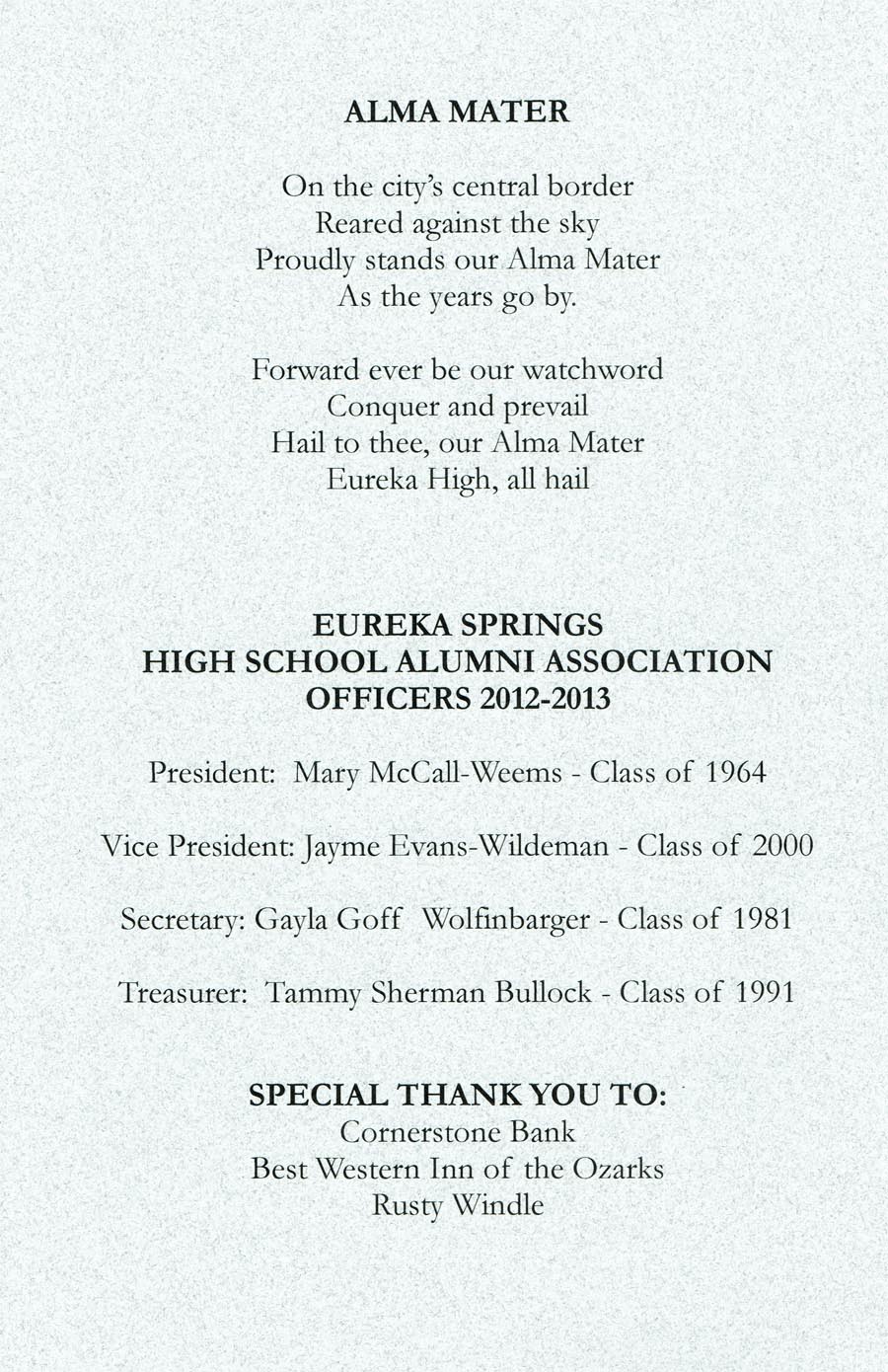 Program page 4 - 2013 Alumni Program